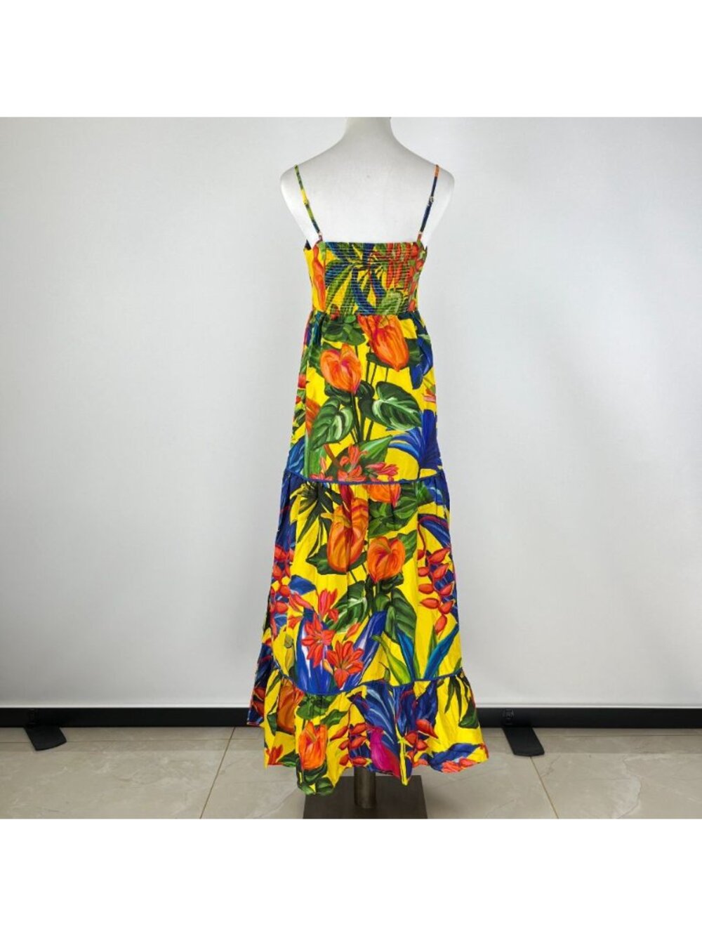 NWOT Farm Rio Cotton Bright Nature Maxi Sundress Multicolor Size M - Picture 6 of 15